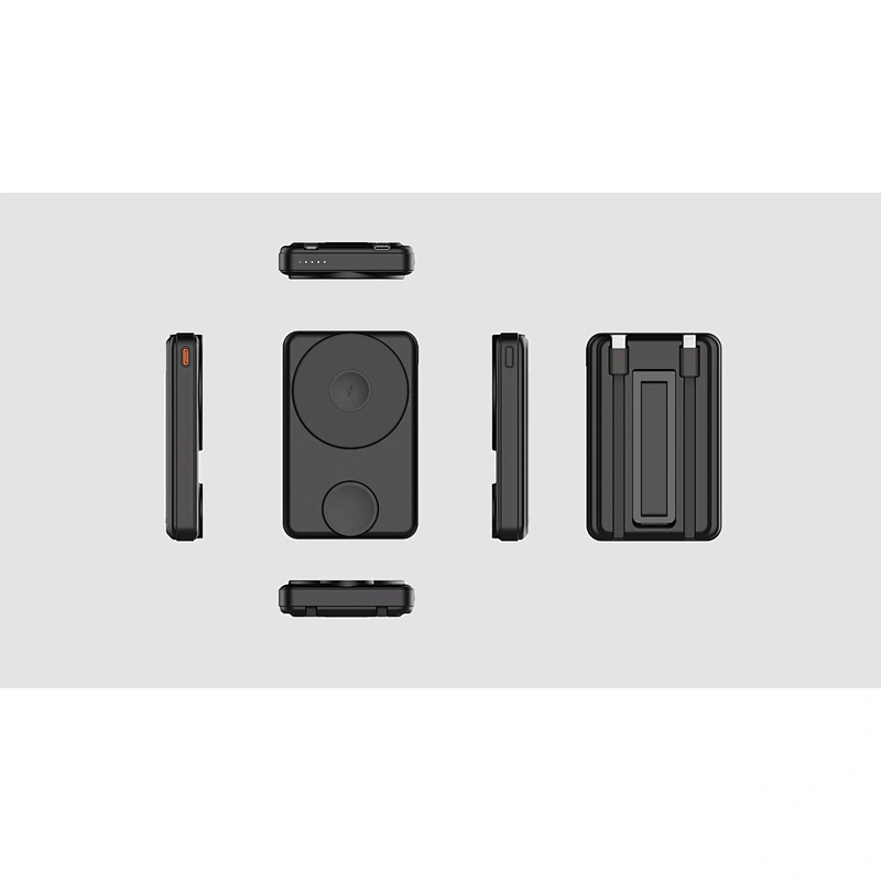 3-in-1 Wireless Magnetic Power Bank With Bracket and Built-in Cable
